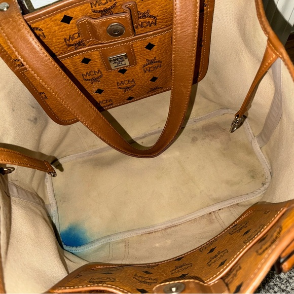 MCM Cognac Visetos Tote Bag - Picture 6 of 6